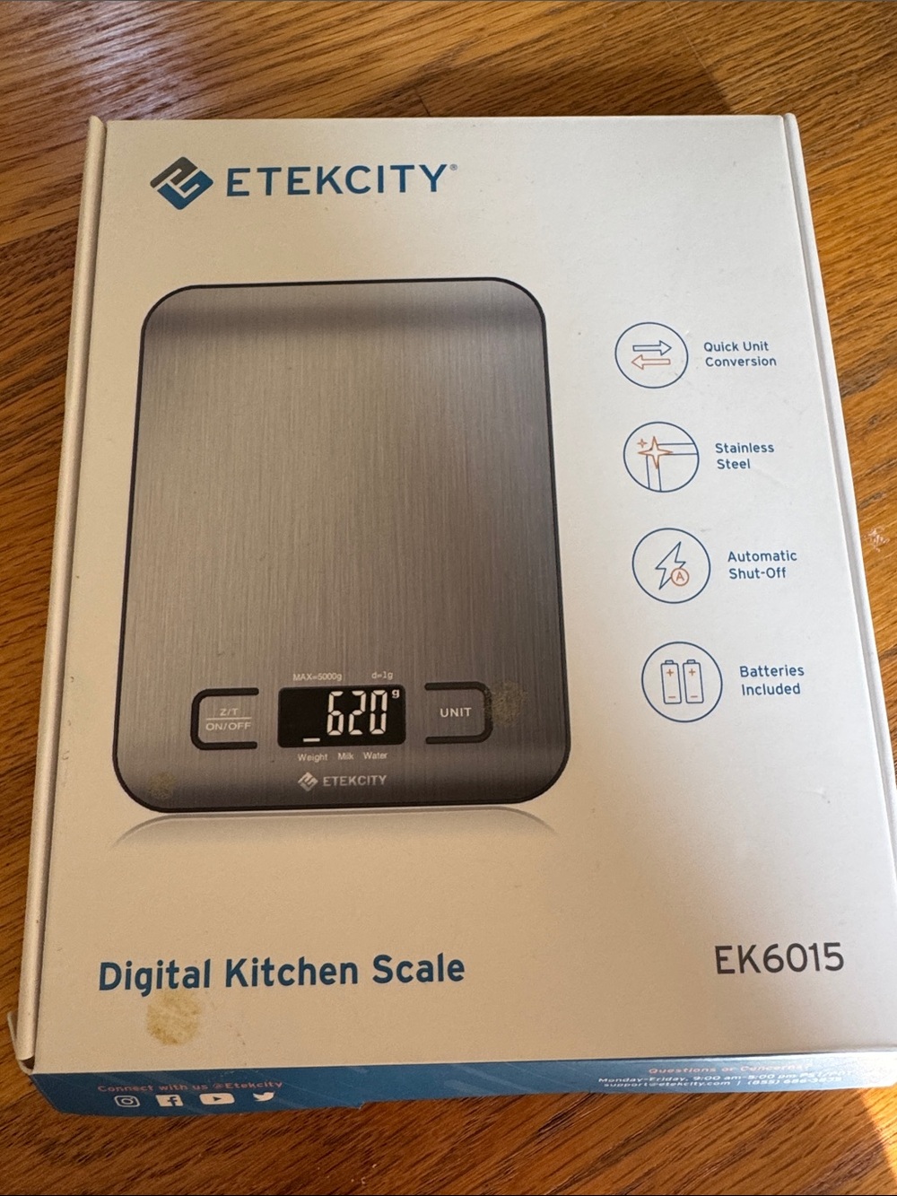 Stainless Steel Digital Kitchen Scale - Gray New in Box!